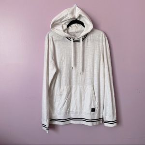 White Hoodie with Black Stripes